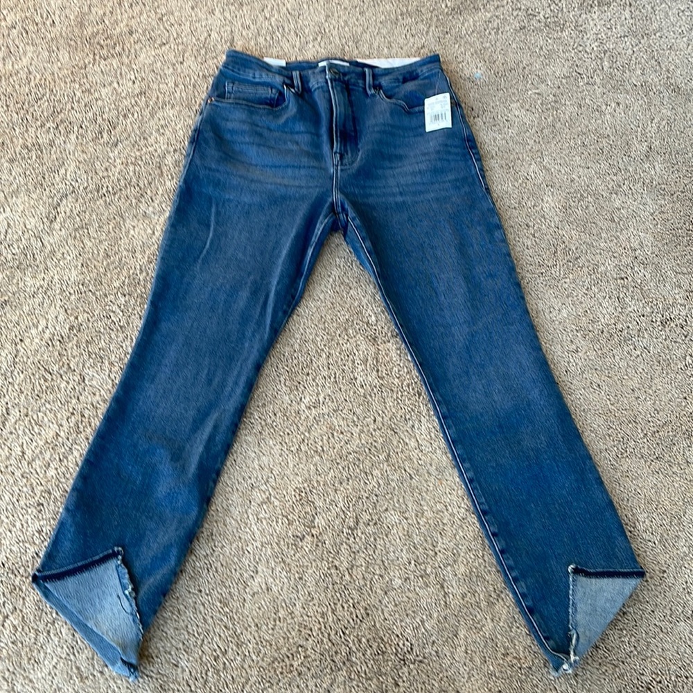 Good waist crop tacked hem